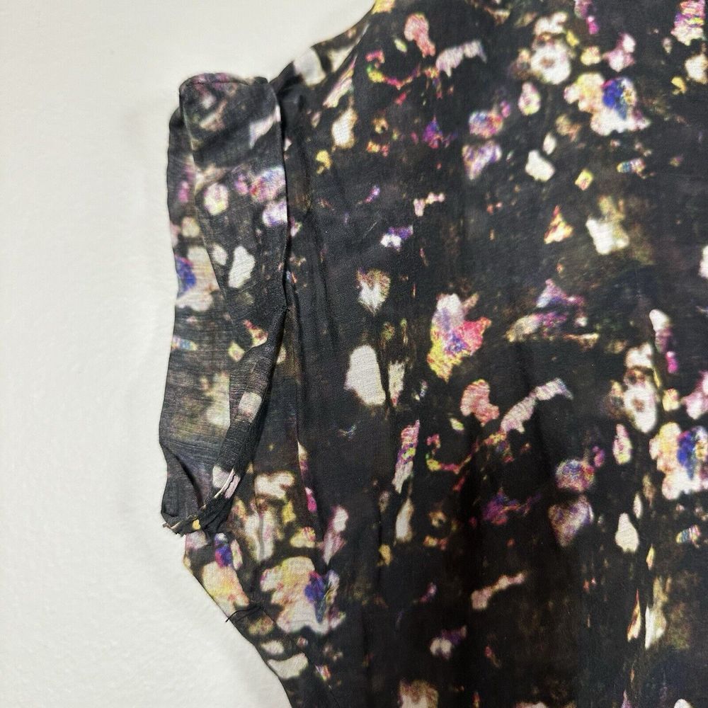 Love Richard Chai Small Black Pink‎ Multicolor Silk Blend Short Sleeve Blouse - Picture 5 of 5